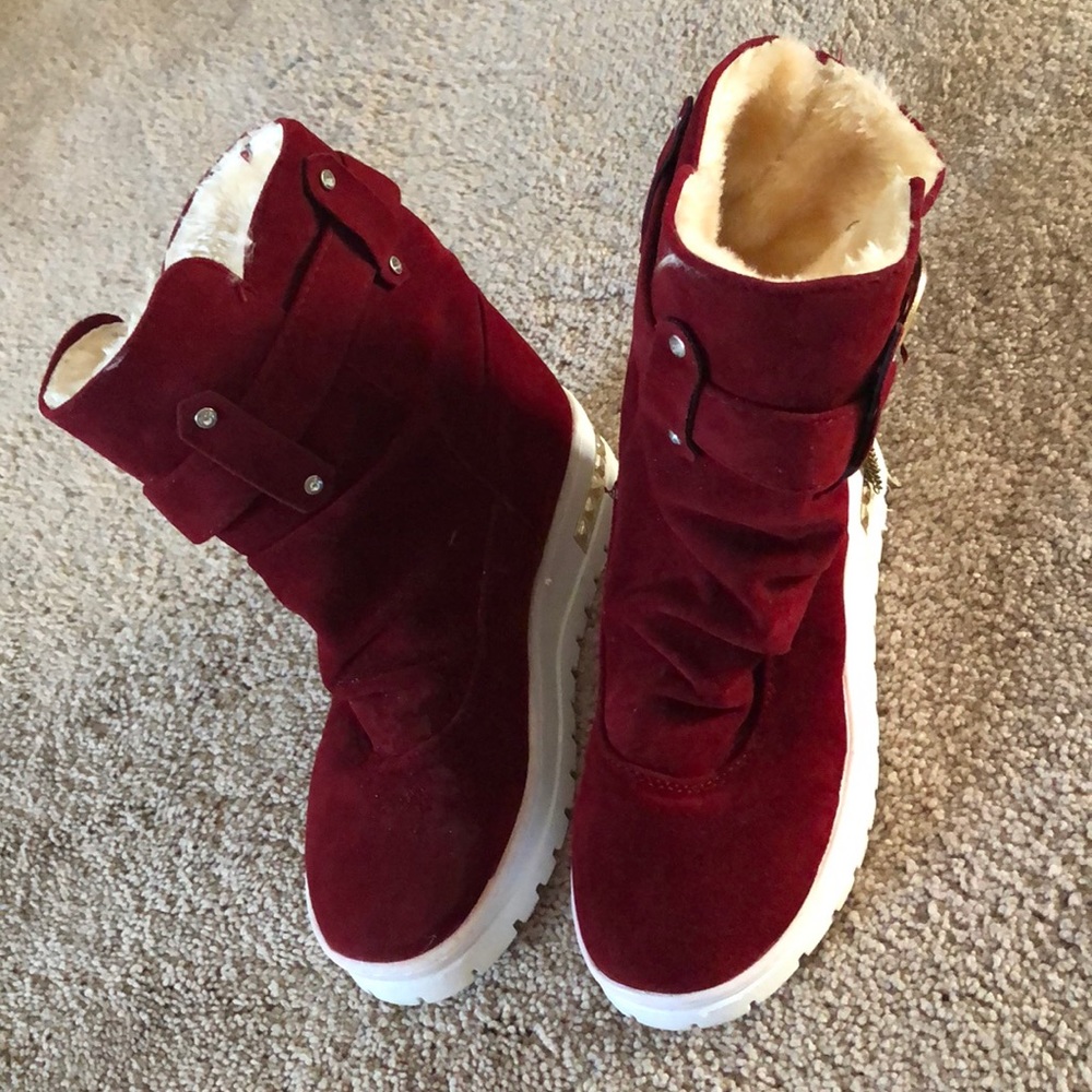 Red Ankle Boots